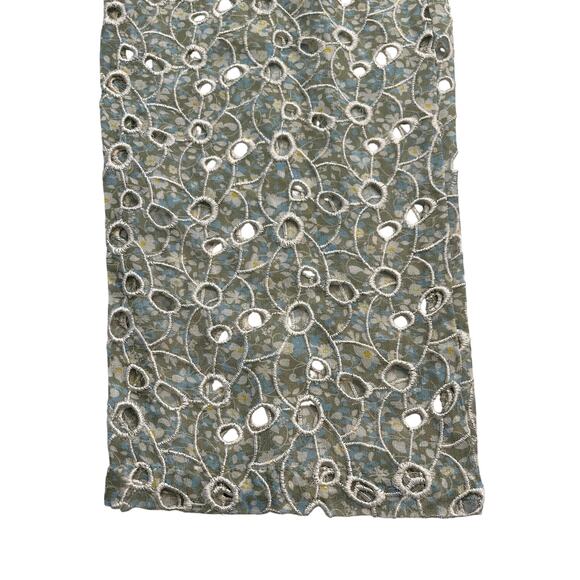 M1-12 SUNDAY ST. TROPEZ Women's Pants Floral Mesh Green/Blue Size M - Picture 4 of 6